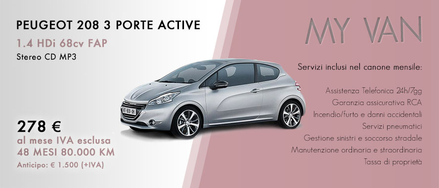 Peugeot 208 3 porte Active 1.4 HDi 68cv FAP